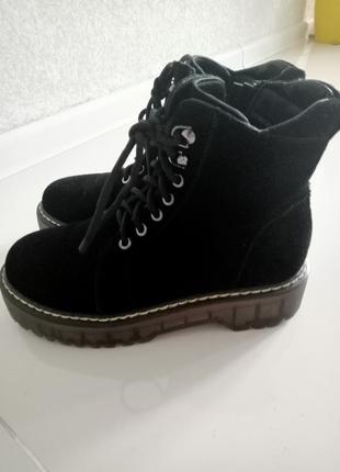 Полусапожки натур замша