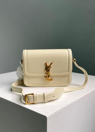 Сумка yves saint laurent small solferino cream8 фото