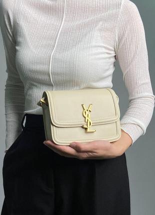 Сумка yves saint laurent small solferino cream5 фото