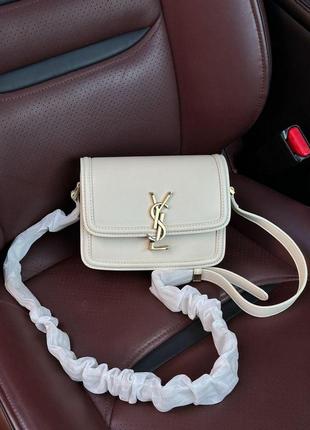 Сумка yves saint laurent small solferino cream6 фото