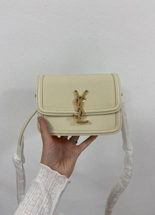 Сумка yves saint laurent small solferino cream4 фото