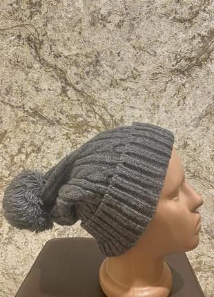 Зимняя женская шапка с пумпоном5 фото