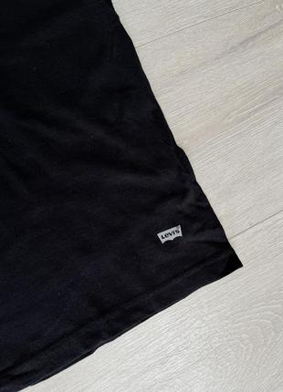 Базова чорна бавовняна футболка з v подібним вирізом levi’s3 фото