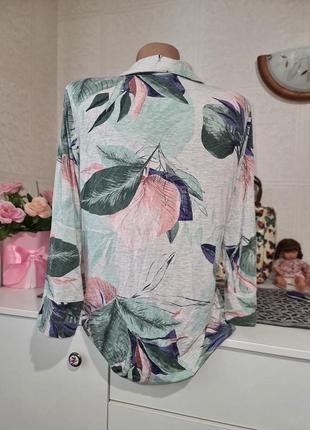 Блуза рубашка трикотаж, вискоза, m-l4 фото
