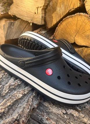 Crocs crocband black кроксы сабо все размеры в наличии