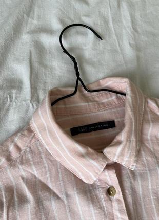 Светло-розовая рубашка в полоску от m&amp;s3 фото