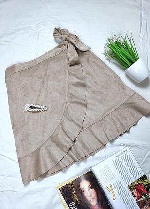 Юбка на запах, p-p uk 10/м, под замш next