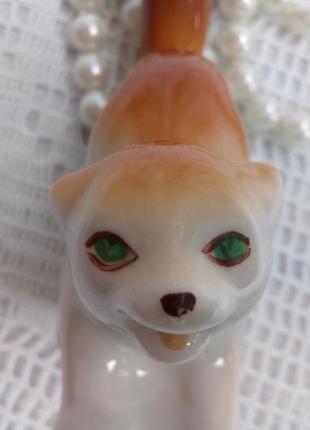Кот-озорник полонное ссср фарфоровая сувенирная статуэтка котенок9 фото