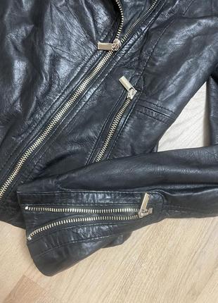 Фирменная стильная качественная натуральная кожа куртка косуха8 фото