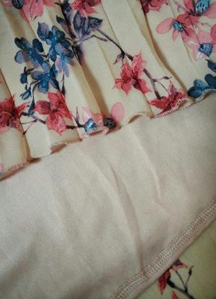 Актуальная юбка миди плиссе складки цветочный принт цветы in the style, р.144 фото