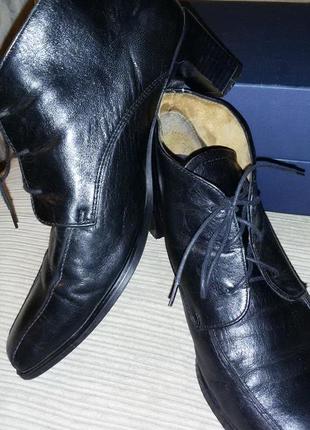 Удобные демисезонные кожаные ботиночки ara размер 41 (27,5 см)5 фото