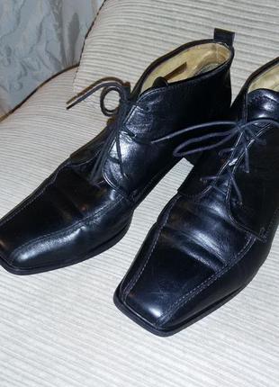 Удобные демисезонные кожаные ботиночки ara размер 41 (27,5 см)7 фото