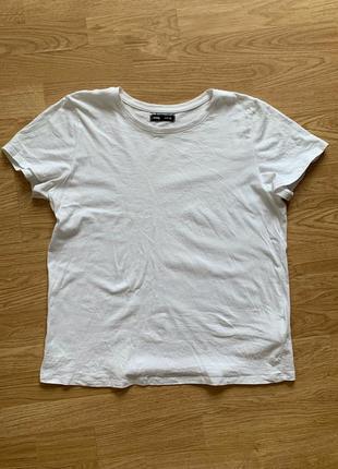 Базовая белая футболка sinsay l-xl размера1 фото