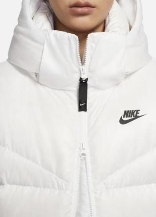 Пальто белое nike therma fit city hood4 фото