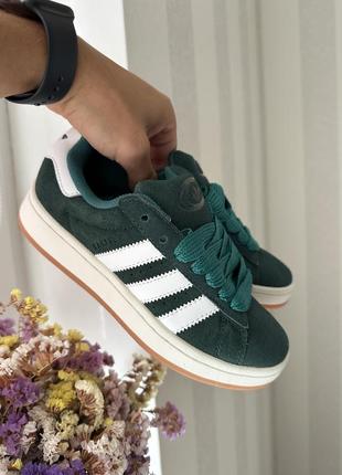 Adidas campus темно зеленые1 фото