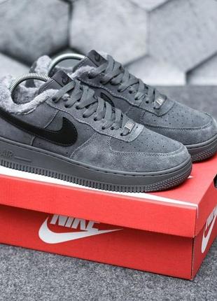 Чоловічі кросівки nike air force low dark grey winter ❄️