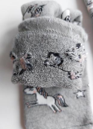 Брендовые теплые махровые носки со стоперами4 фото