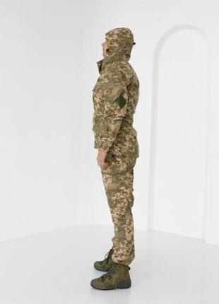 Тактичний костюм гірка камуфляж піксель, куртка з капюшоном та штани з підтяжками5 фото