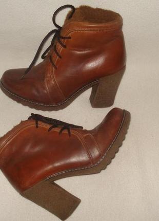 Утепленные кожаные зимние ботиночки lavorazione artigiana