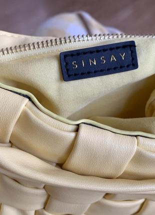 Желтая сумочка с плетением от sinsay3 фото