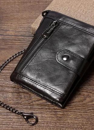 Чоловічий шкіряний гаманець із натуральної шкіри