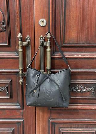 Сумка louis vuitton carryall mm total black8 фото