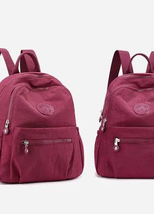 Женский вместительный рюкзак, простой универсальный рюкзак, женская модная легкая дорожная сумка бордовый1 фото
