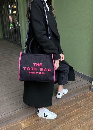 Сумка marc jacobs the large tote bag black pink