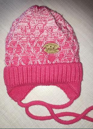 Шапочка зимова для дівчинки 12 місяців