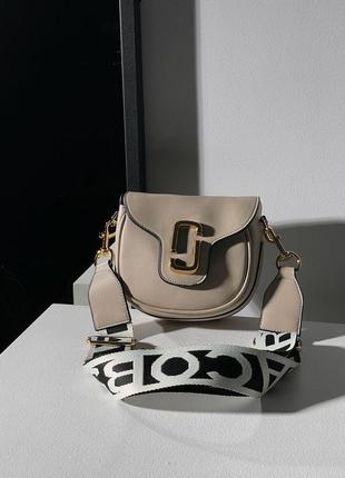 Сумка marc jacobs small saddle bag beige