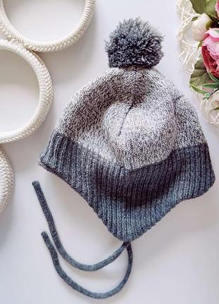 2-6 міс, в'язана шапка на флісі 2-6 міс, в'язана шапка на флісі  артикул: 17437