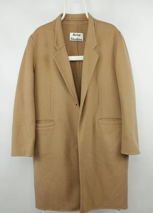 Шикарне люкс пальто acne studios charles cashmere/wool camel coat1 фото