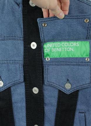 Стильна джинсова куртка benetton big logo denim jacket women's3 фото