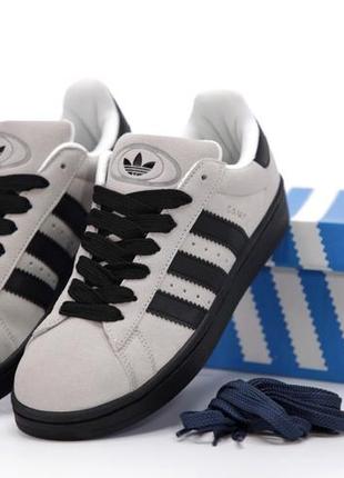 Мужские кроссовки adidas campus grey black 41-42-43-44-45