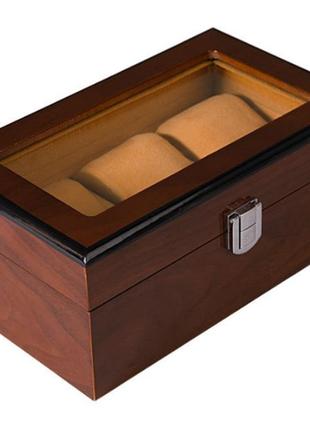 Роскошная деревянная коробка для часов с 3 отделениями1 фото