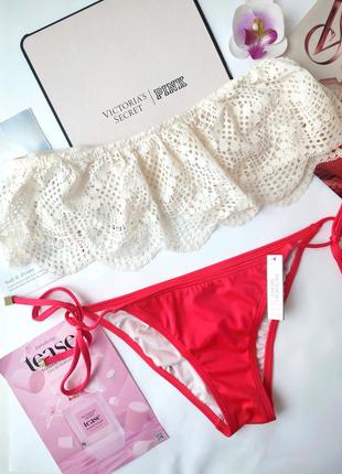 Victoria's secret original s 75b 34a 34b 70b 70c 32b 32c m 80a 80b 75c купальник бандо на завязках