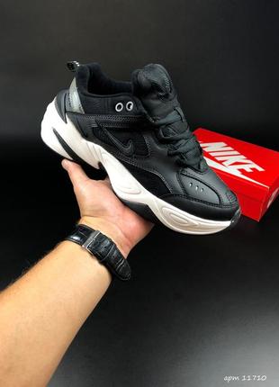Кросівки  nike m2k tekno  чорні з білим\сірі