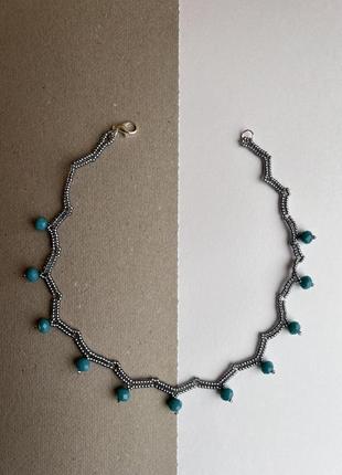 Ожерелье из чешского бисера и бусин ручной работы