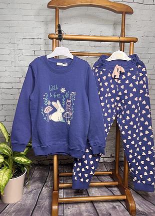 Милий спортивний костюм теплий для дівчаток,lupilu