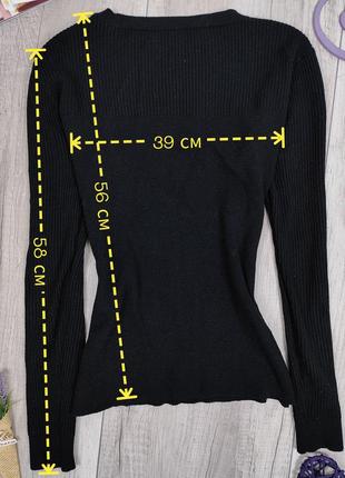Женский чёрный шерстяной джемпер шерсть размер м9 фото