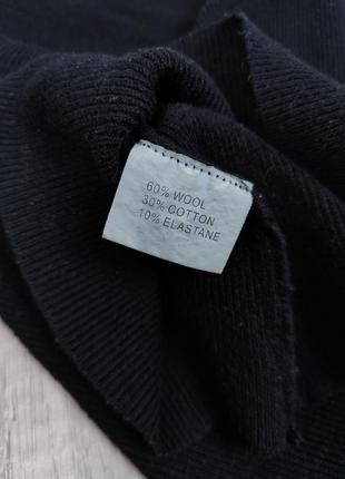Женский чёрный шерстяной джемпер шерсть размер м10 фото