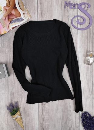 Женский чёрный шерстяной джемпер шерсть размер м2 фото