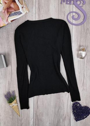 Женский чёрный шерстяной джемпер шерсть размер м6 фото