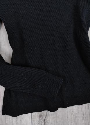 Женский чёрный шерстяной джемпер шерсть размер м5 фото