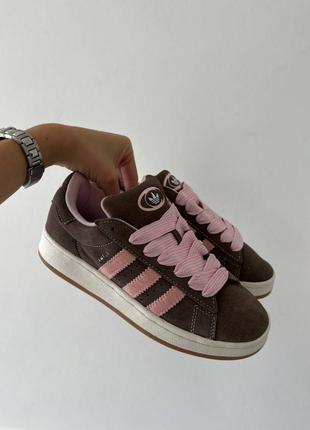 Кроссовки adidas campus 00s brown / pink1 фото