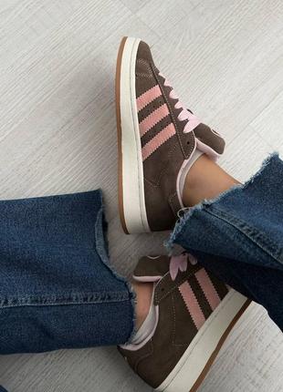 Кроссовки adidas campus 00s brown / pink9 фото