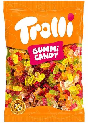 Конфеты желейные жевательные trolli candi gummi (мишки), 1000г, германия