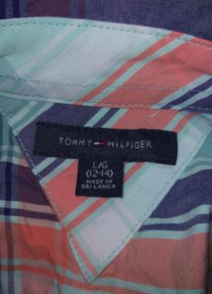 Жіноча сорочка рубашка tommy hilfiger на довгий рукава в клітинку картата3 фото