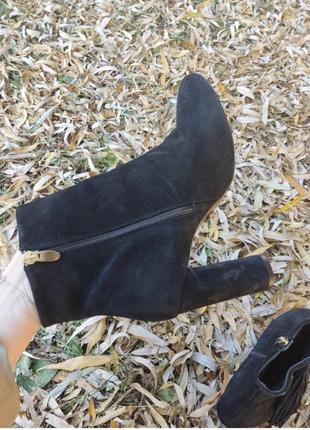 Ботинки на каблук натуральная замша buffalo2 фото