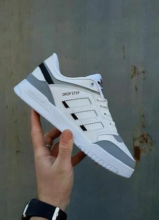 Adidas drop step•white gray black•1 фото